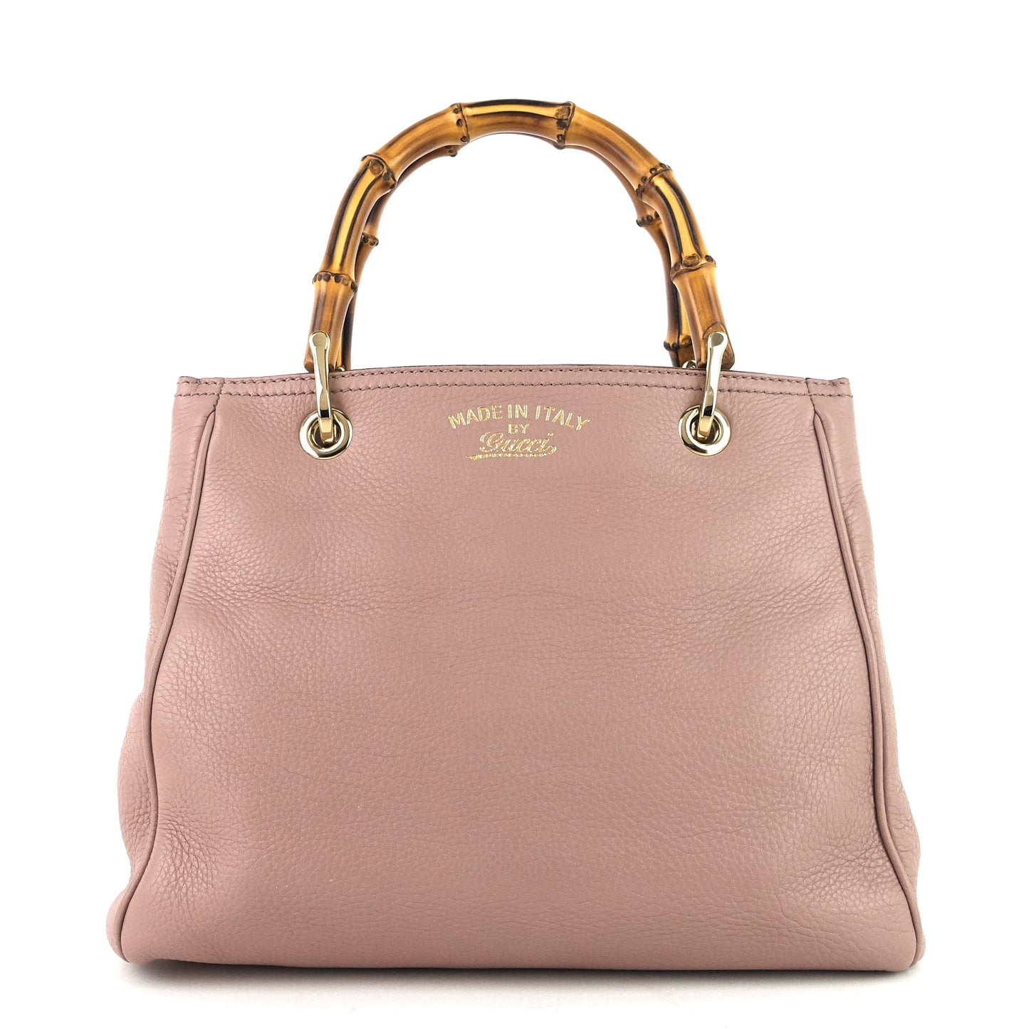 Gucci Bamboo Shopper Calfskin Tote Bag Small