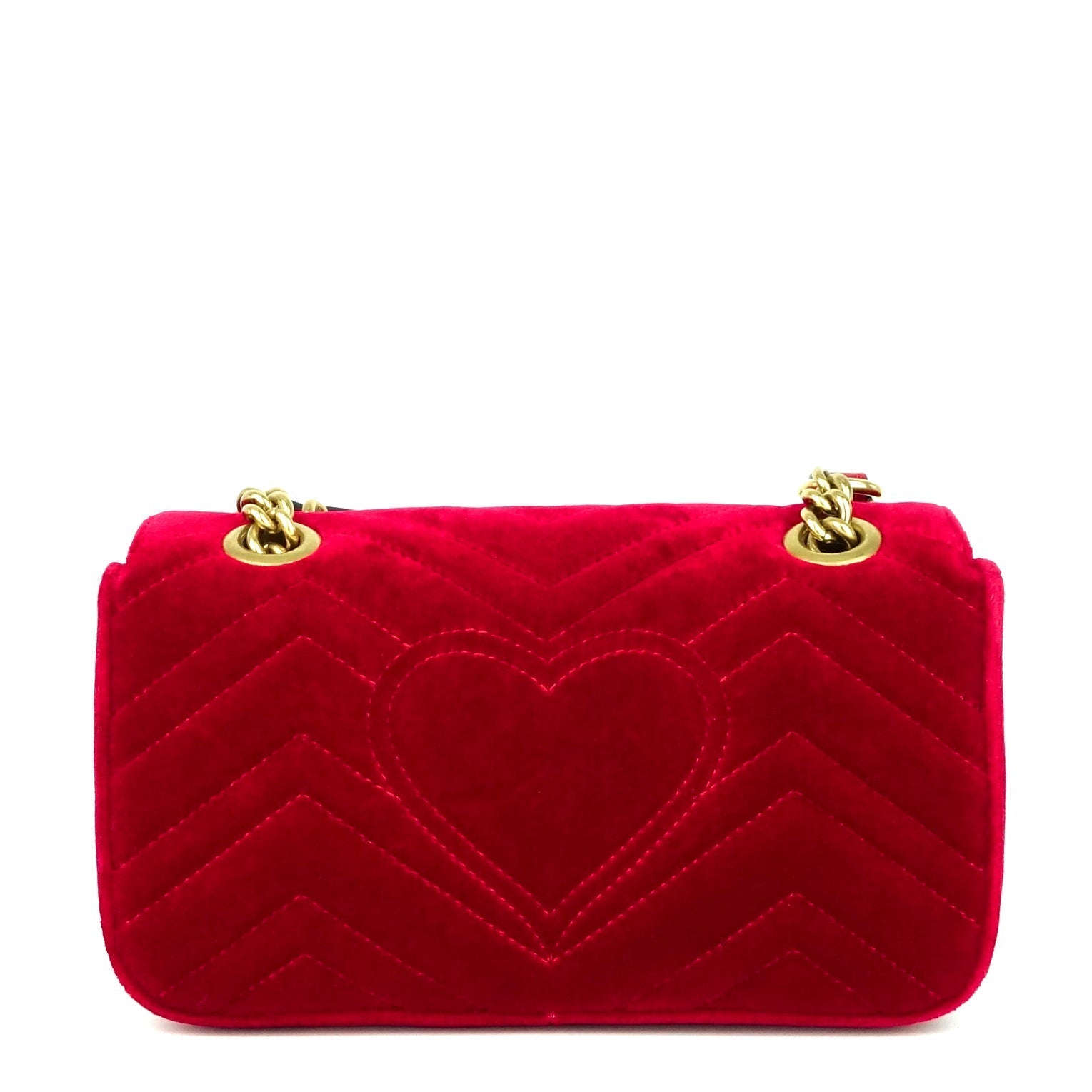 Gucci Marmont Chevron Velvet Bag Mini Shoulder Bag