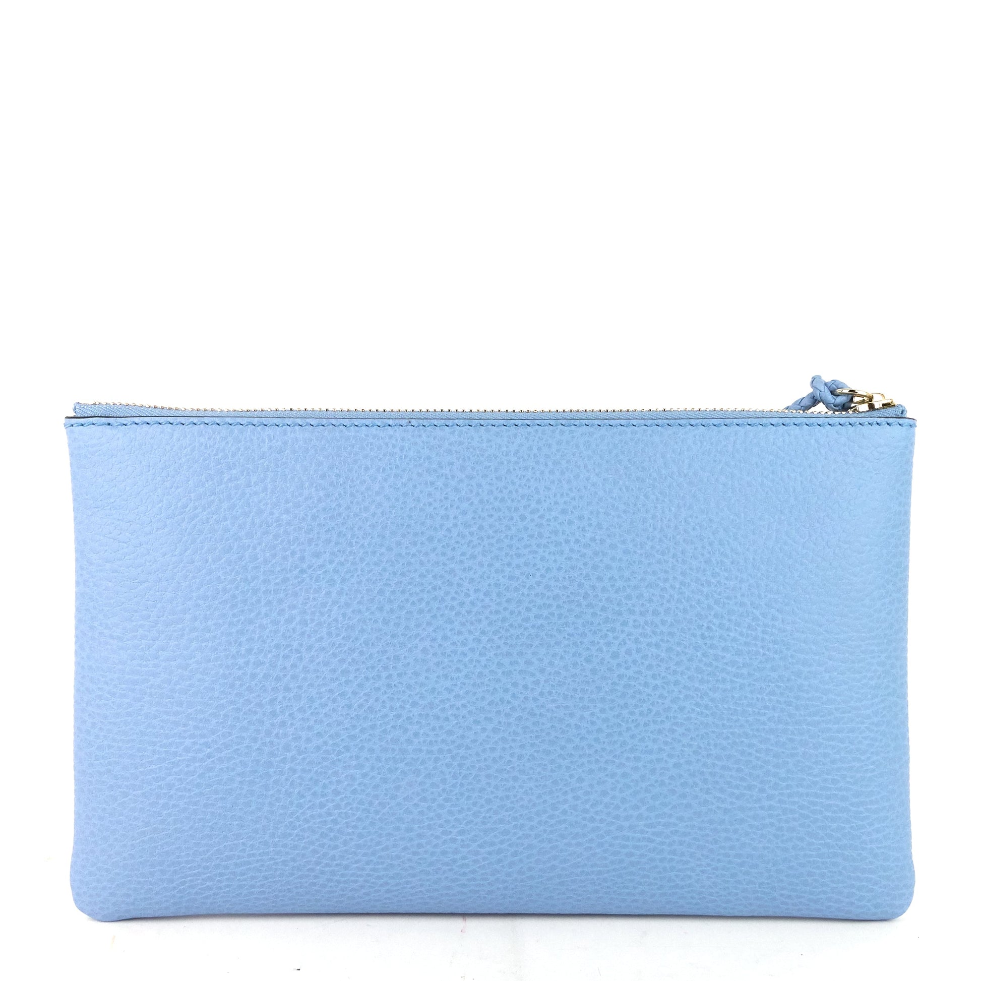 Gucci Calf Bamboo Tassel Zip Clutch Bag Leather