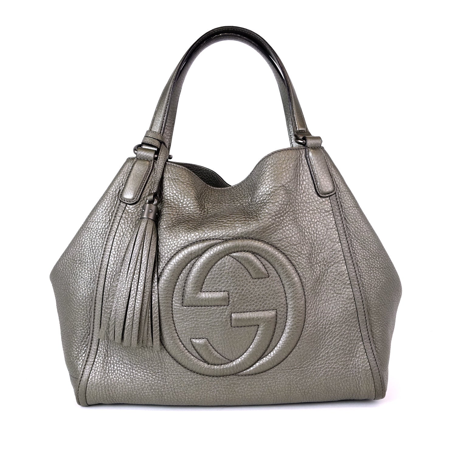 Gucci Soho Calf Tassel Bag Leather Medium Tote Bag