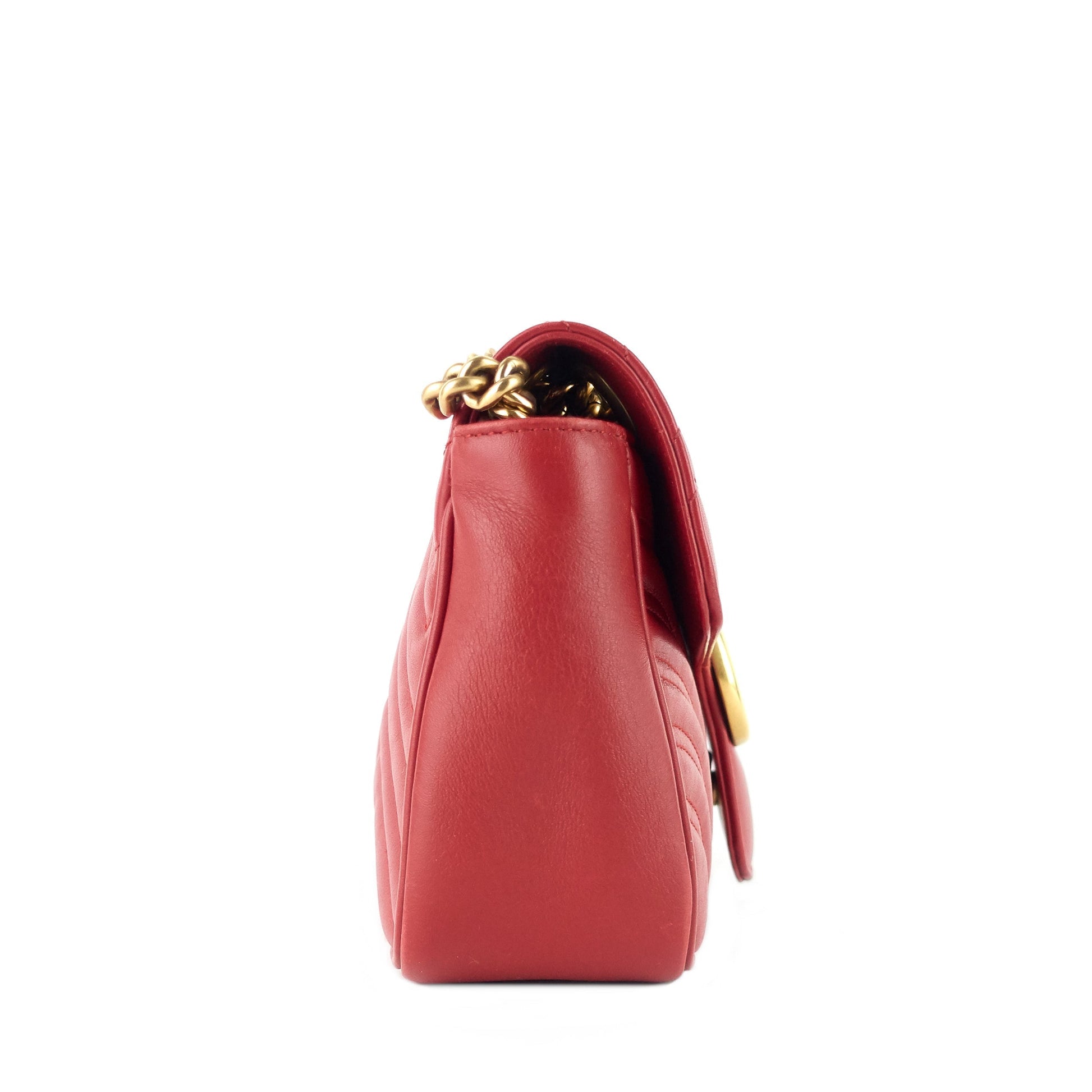 Gucci Marmont Matelass Calfskin Shoulder Bag Leather Small