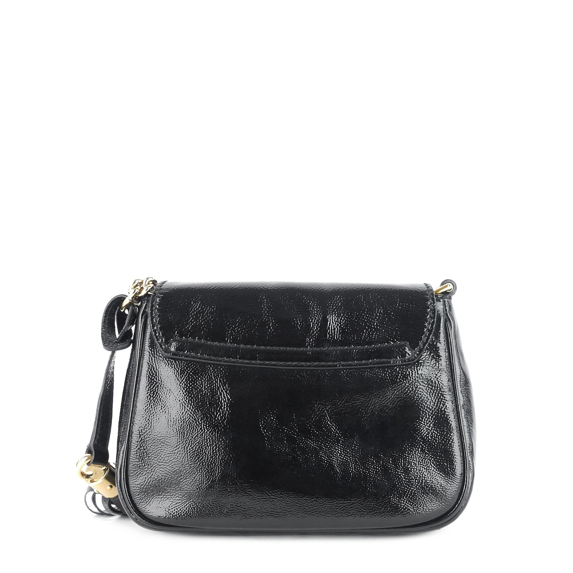Gucci Soho Patent Crossbody Bag Leather Chain