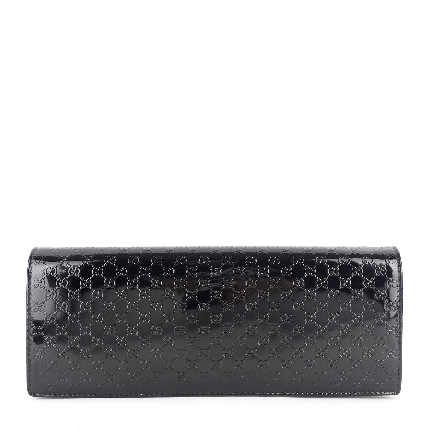 Gucci Micro ssima Patent Broadway Clutch Bag Leather