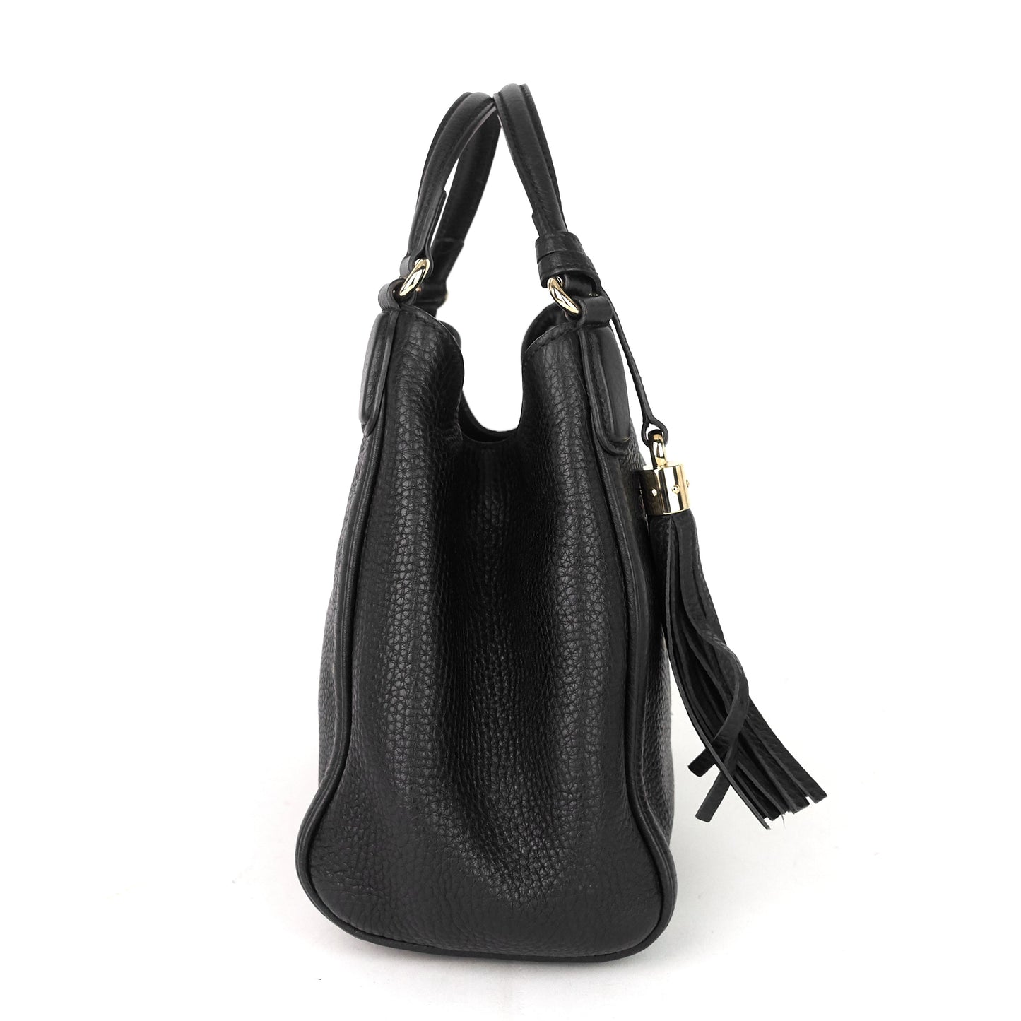 Gucci Soho Pebbled Calfskin Satchel Bag Small Travel Bag