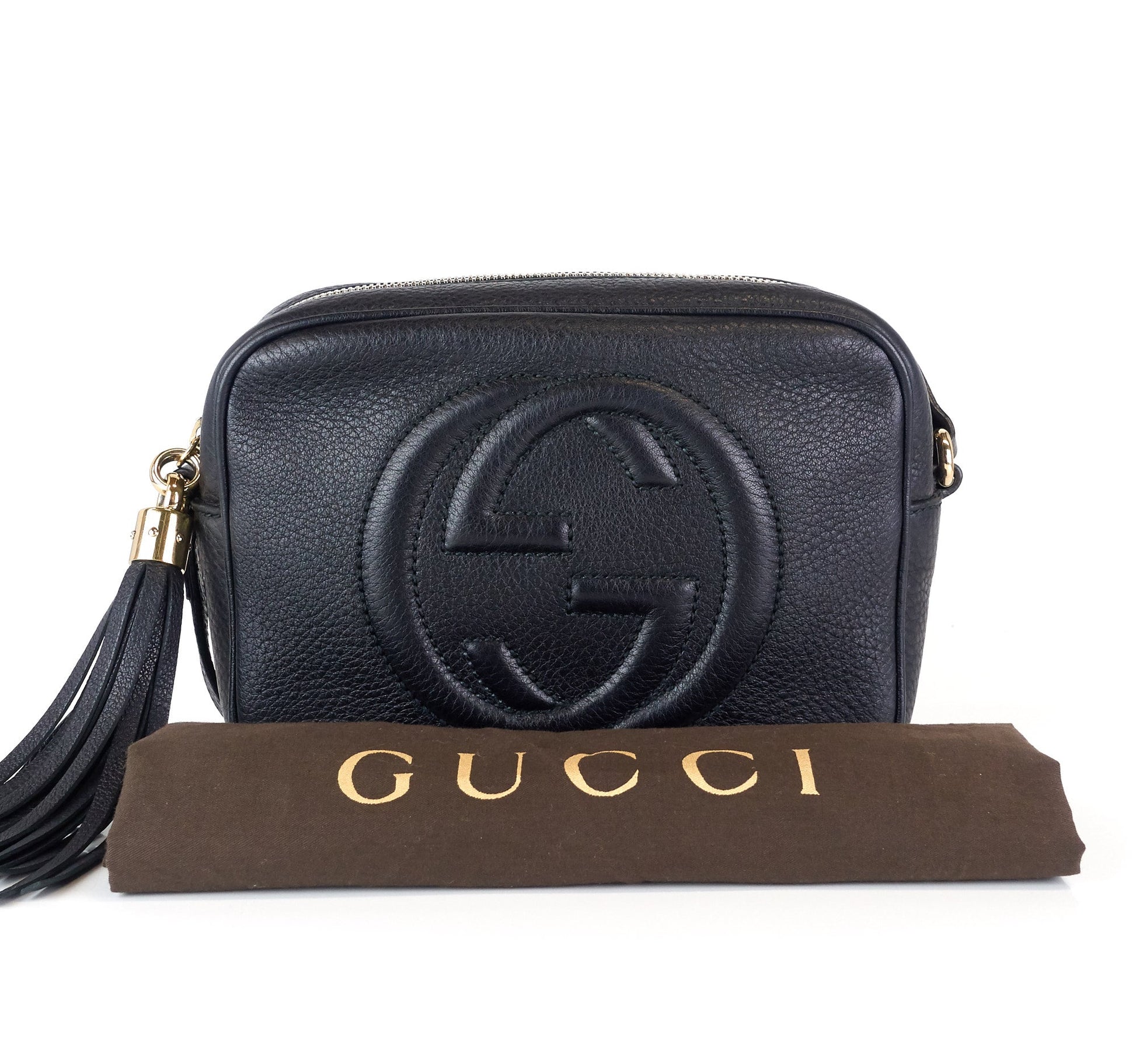 Gucci Soho Disco Calf Crossbody Bag Leather Small Bag Oc601