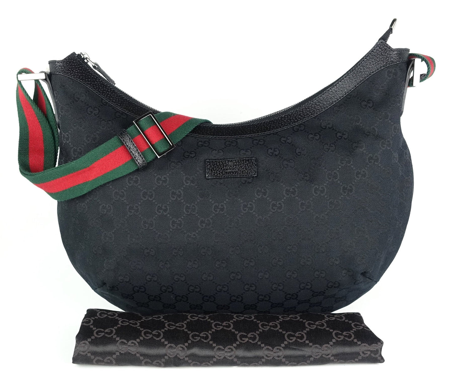 Gucci Web Strap Messenger Bag Canvas Monogram Travel Bag