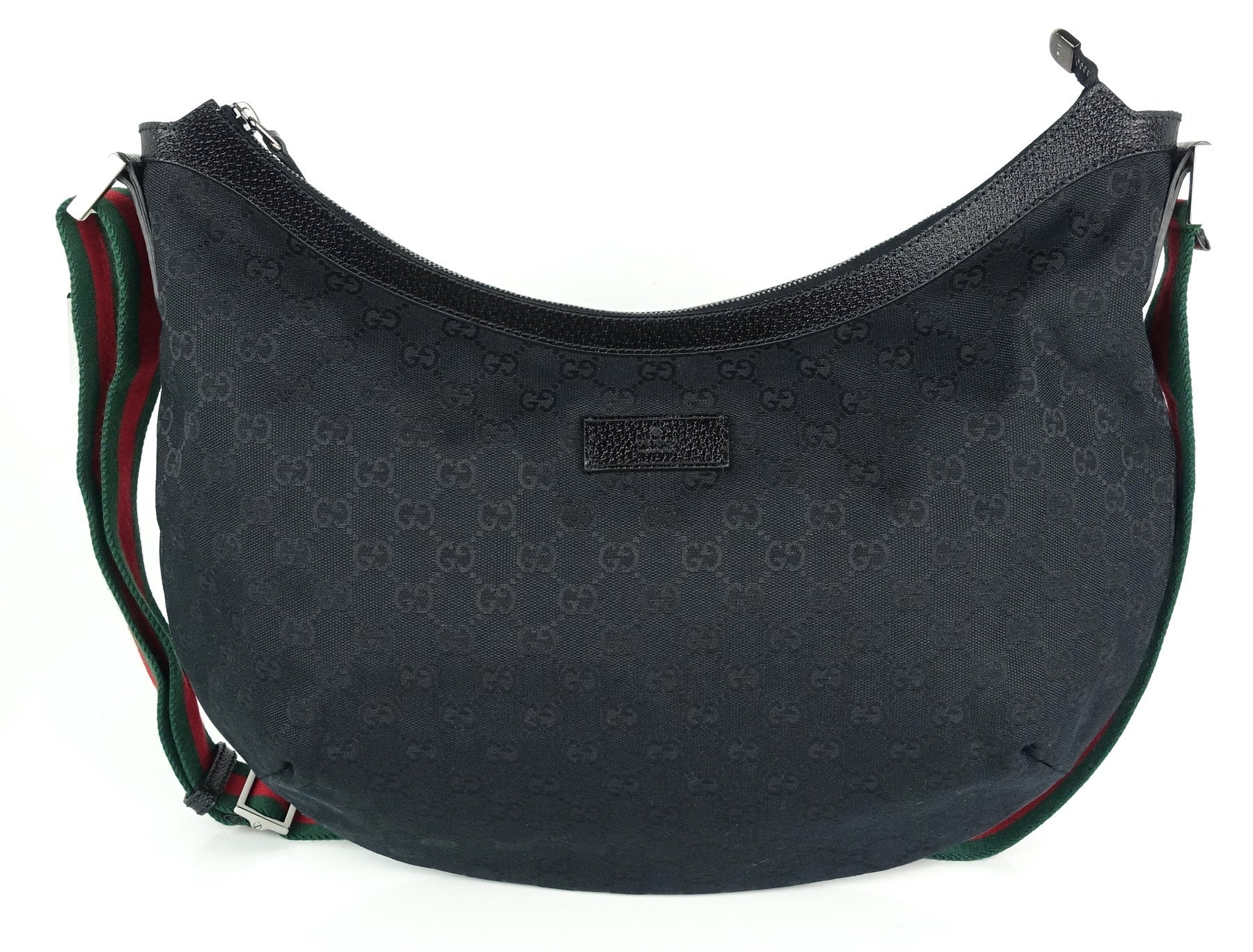 Gucci Web Strap Messenger Bag Canvas Monogram Travel Bag