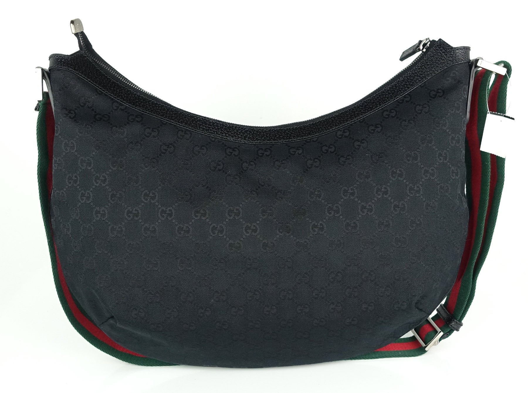 Gucci Web Strap Messenger Bag Canvas Monogram Travel Bag