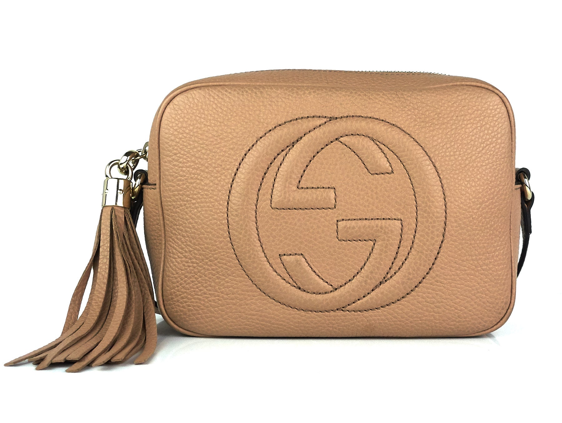 Gucci Soho Disco Grained Calf Crossbody Bag Leather Small