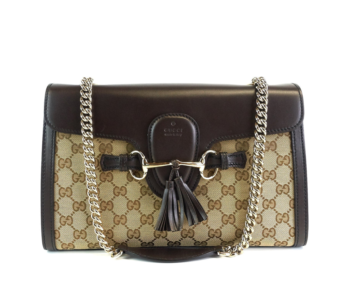 Gucci Emily ssima Bag Canvas Chain Shoulder Bag