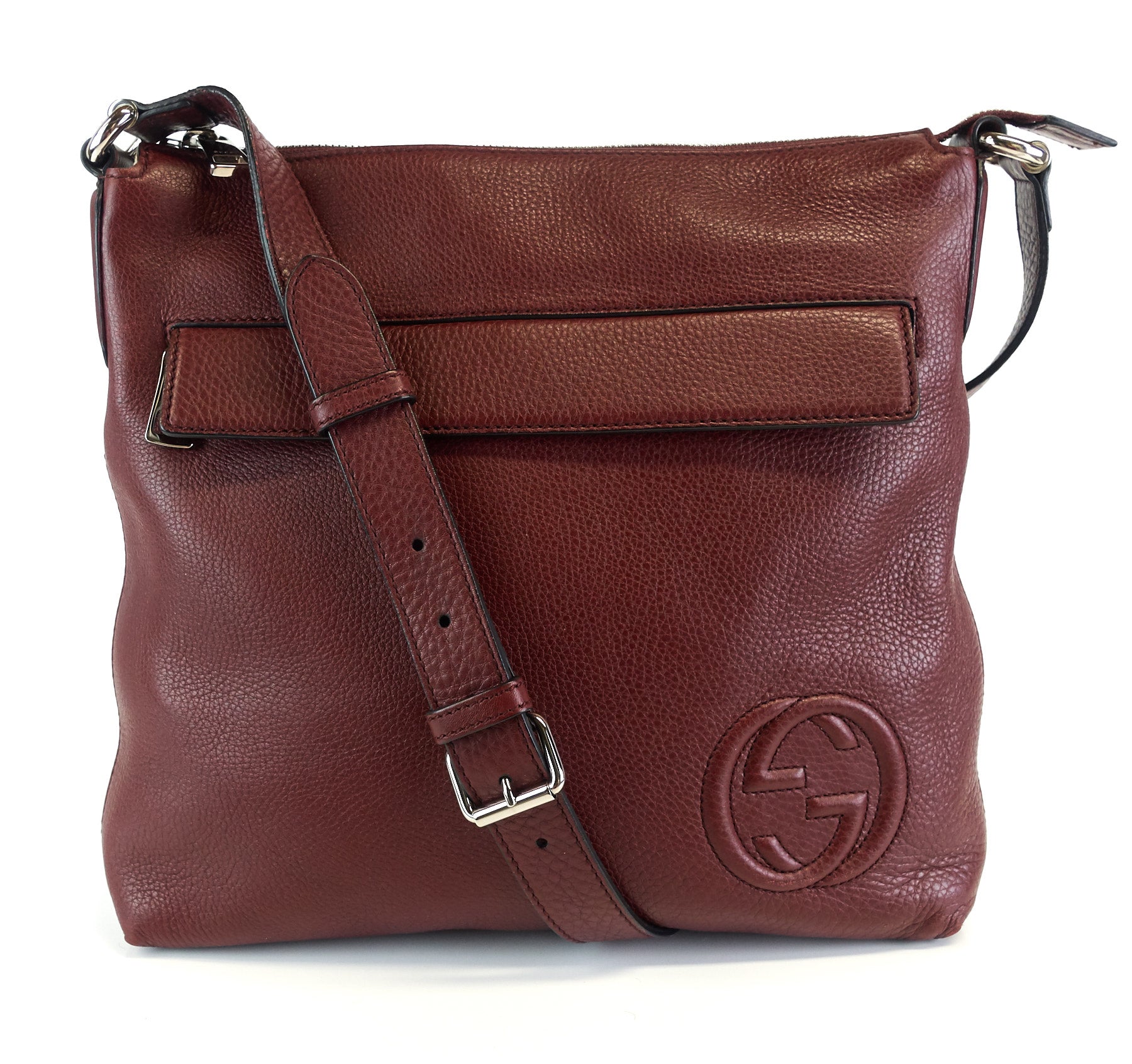 Gucci Soho Calf Front Pocket Bag Leather Medium Travel Bag