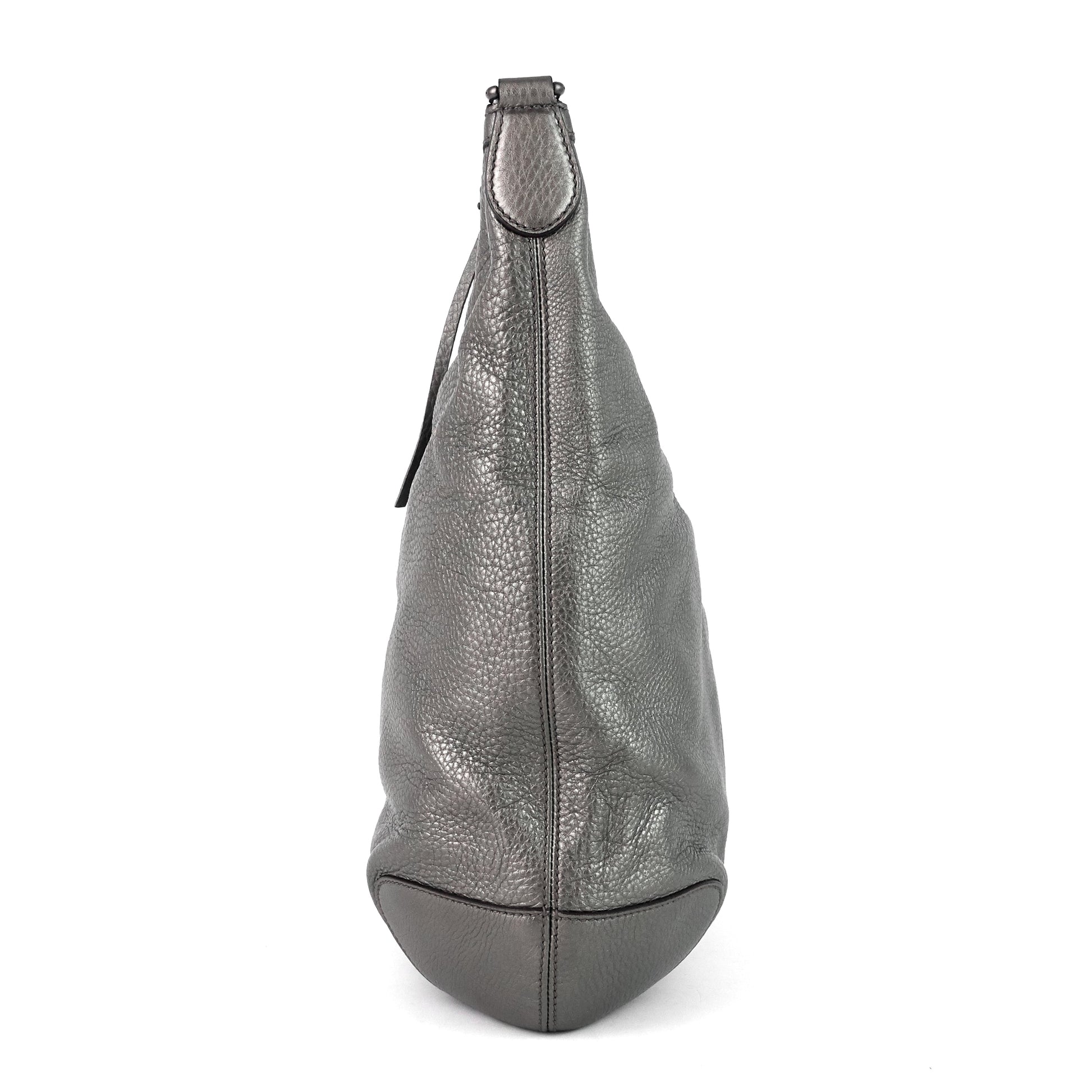 Gucci Soho Pebbled Calf Hobo Bag Leather Chain Shoulder Bag