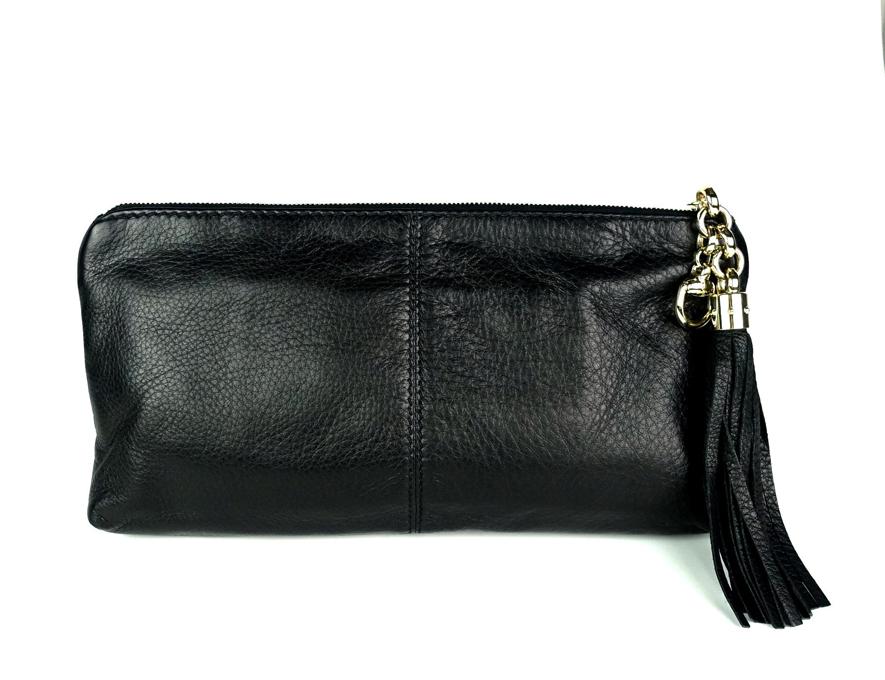 Gucci Sienna Grained Tassel Clutch Bag Leather