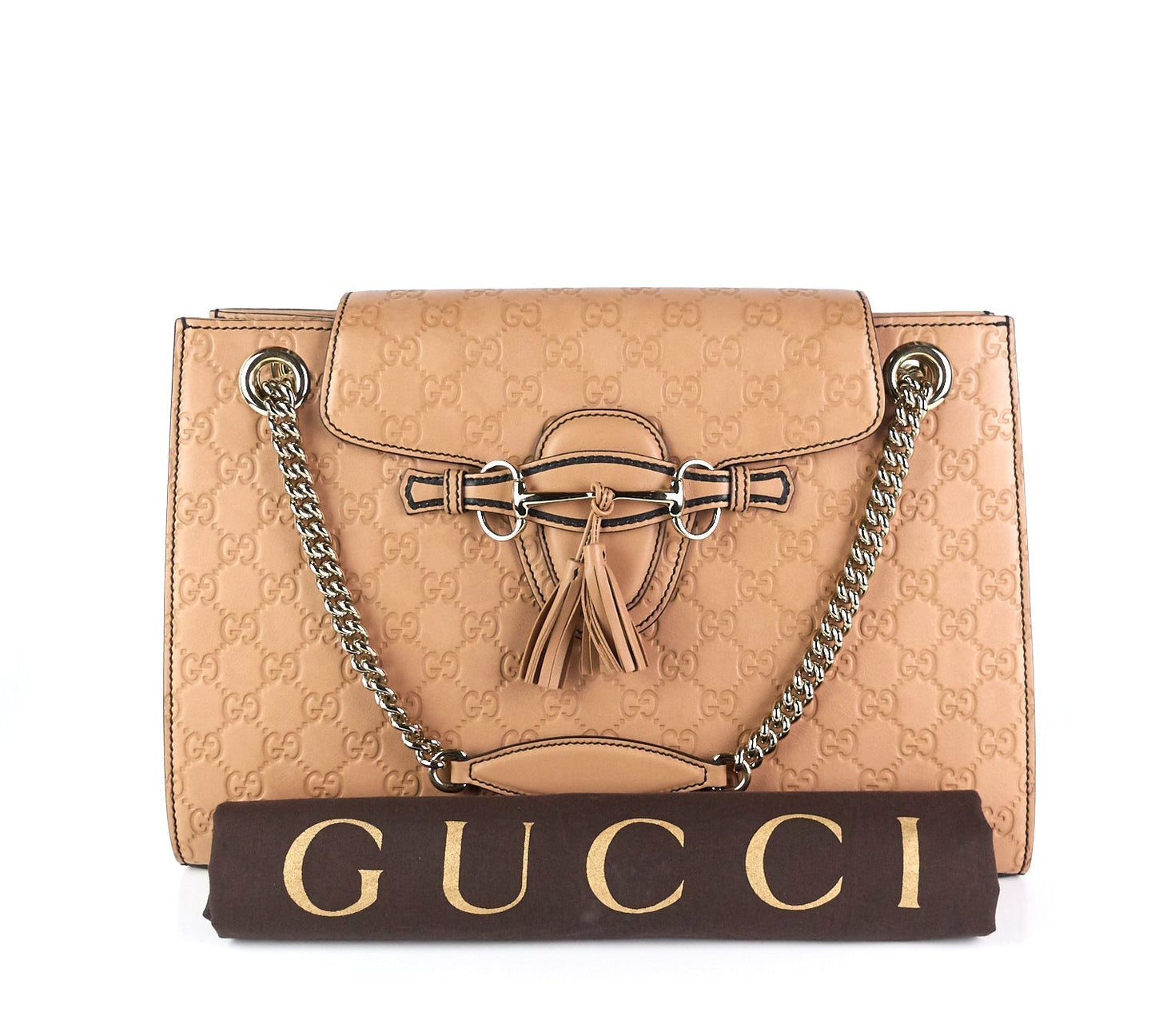 Gucci Emily ssima Bag Leather Large Shoulder Bag