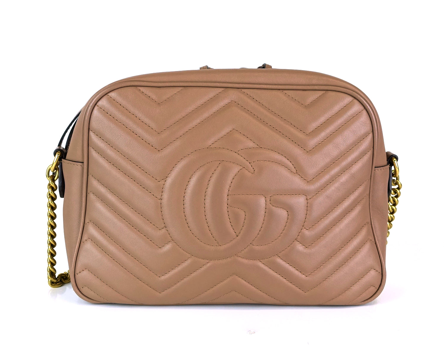 Gucci Marmont Chevron Bag Leather Matelasse Shoulder Bag