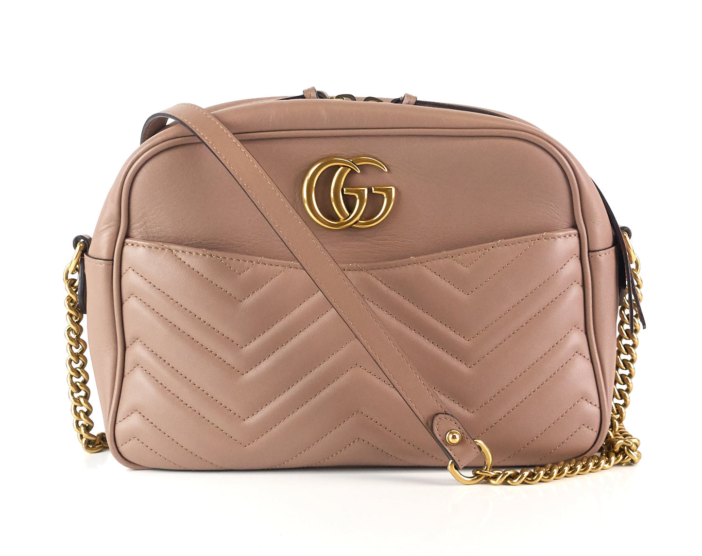 Gucci Marmont Chevron Bag Leather Matelasse Shoulder Bag