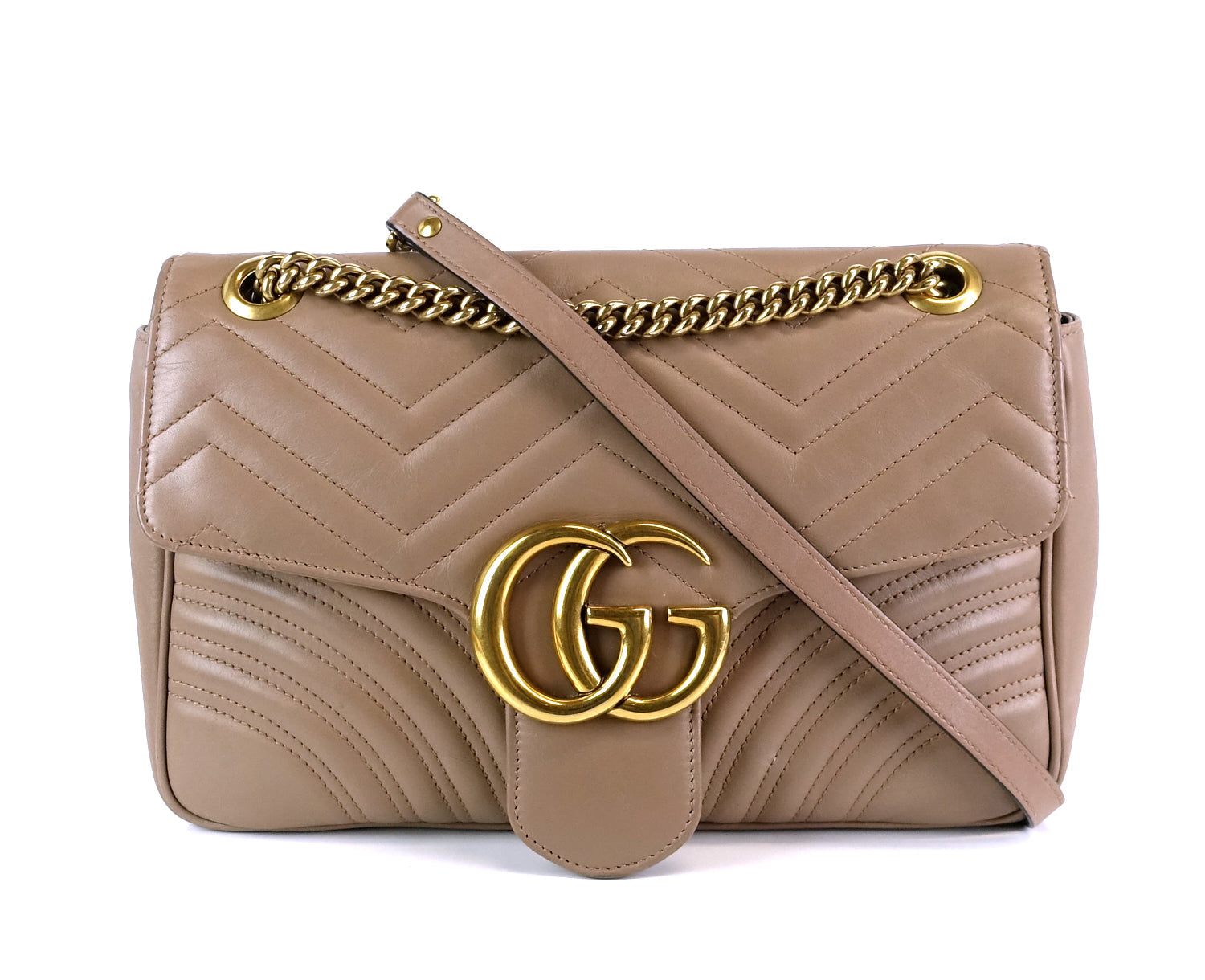 Gucci Marmont Chevron Bag Leather Matelasse Crossbody Bag Gucci Oc799