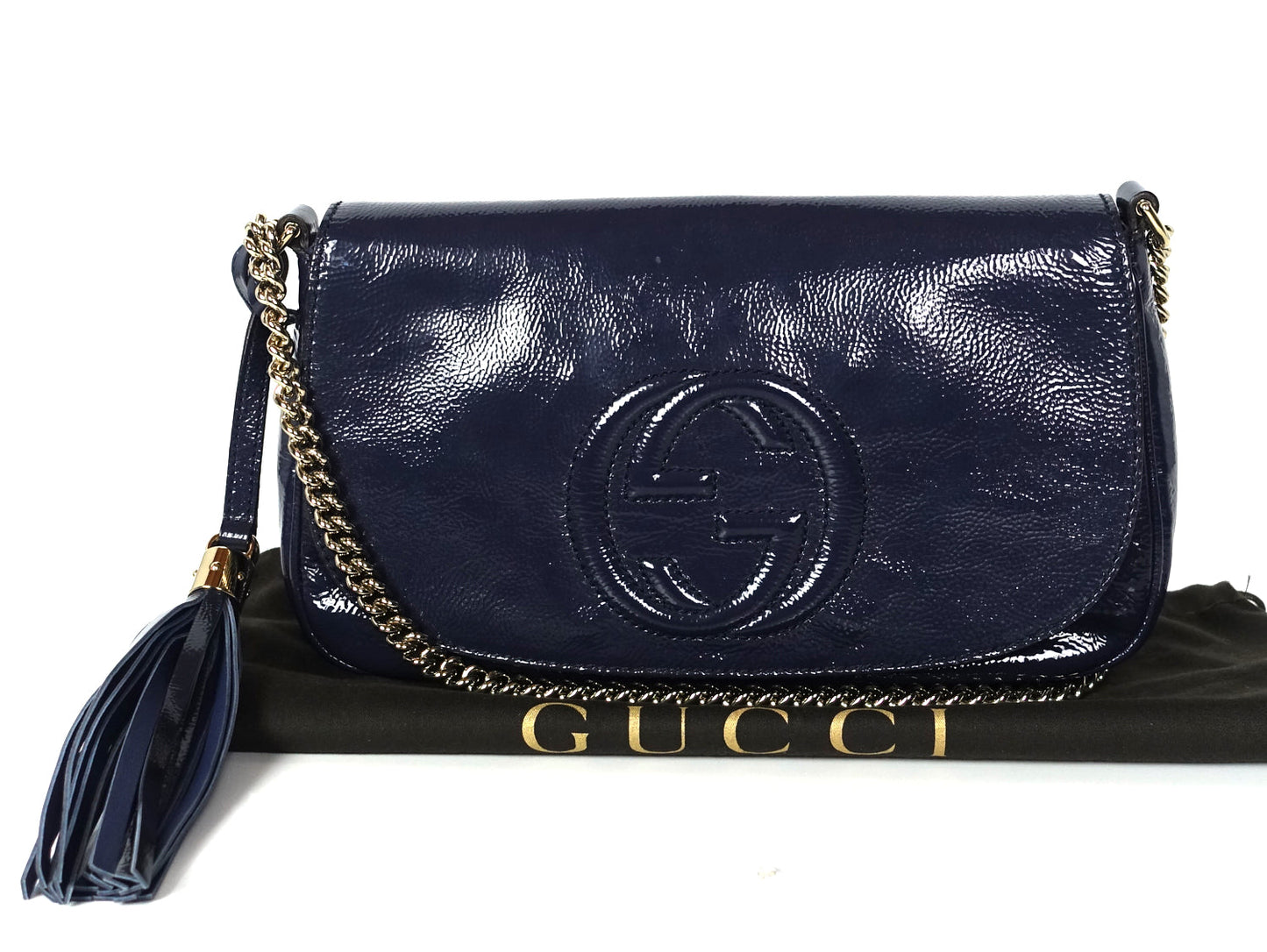 Gucci Soho Patent Crossbody Bag Leather Mini