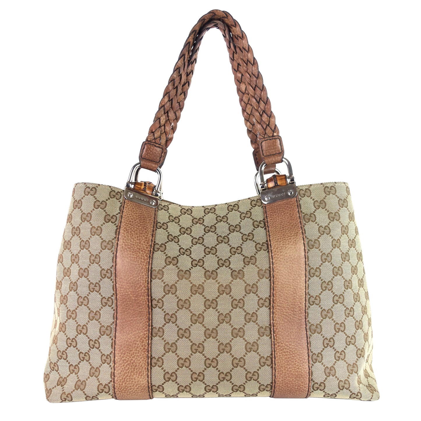 Gucci Libeccio Bamboo Bar Tote Bag Canvas Medium