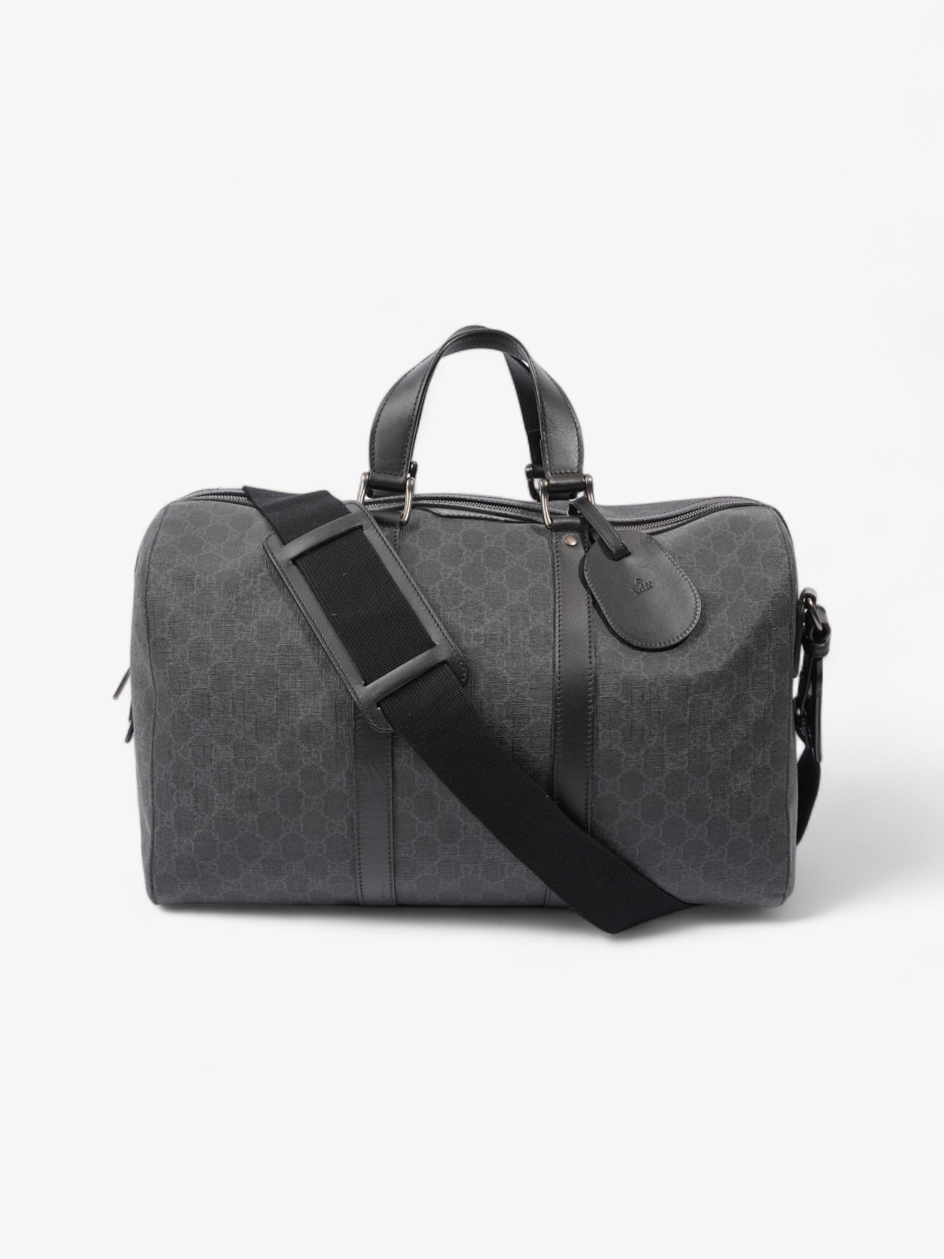 Gucci Carry On Duffle Supreme Coated Travel Bag Canvas Black