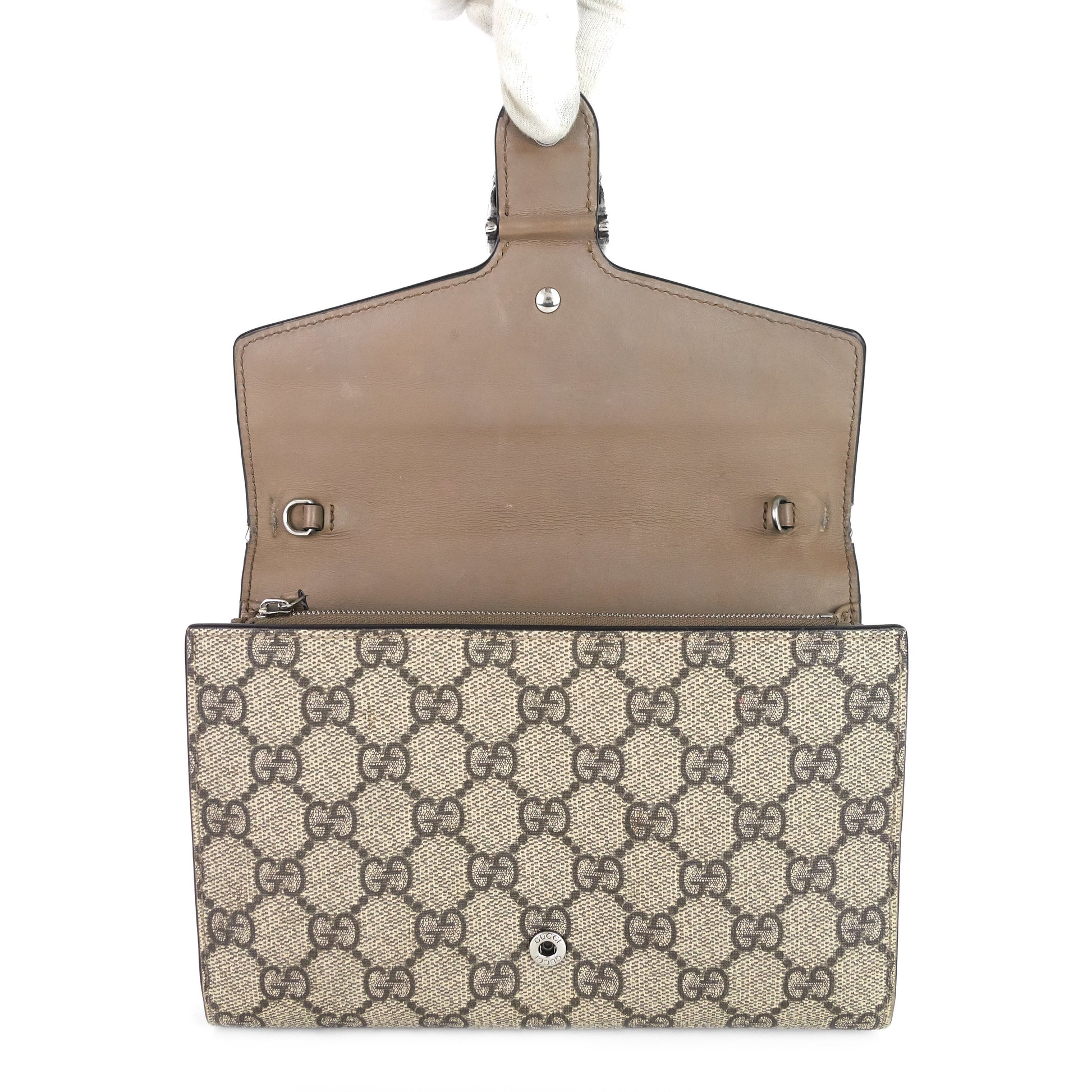 Gucci Dionysus Coated Wallet Bag Canvas Chain Crossbody Bag