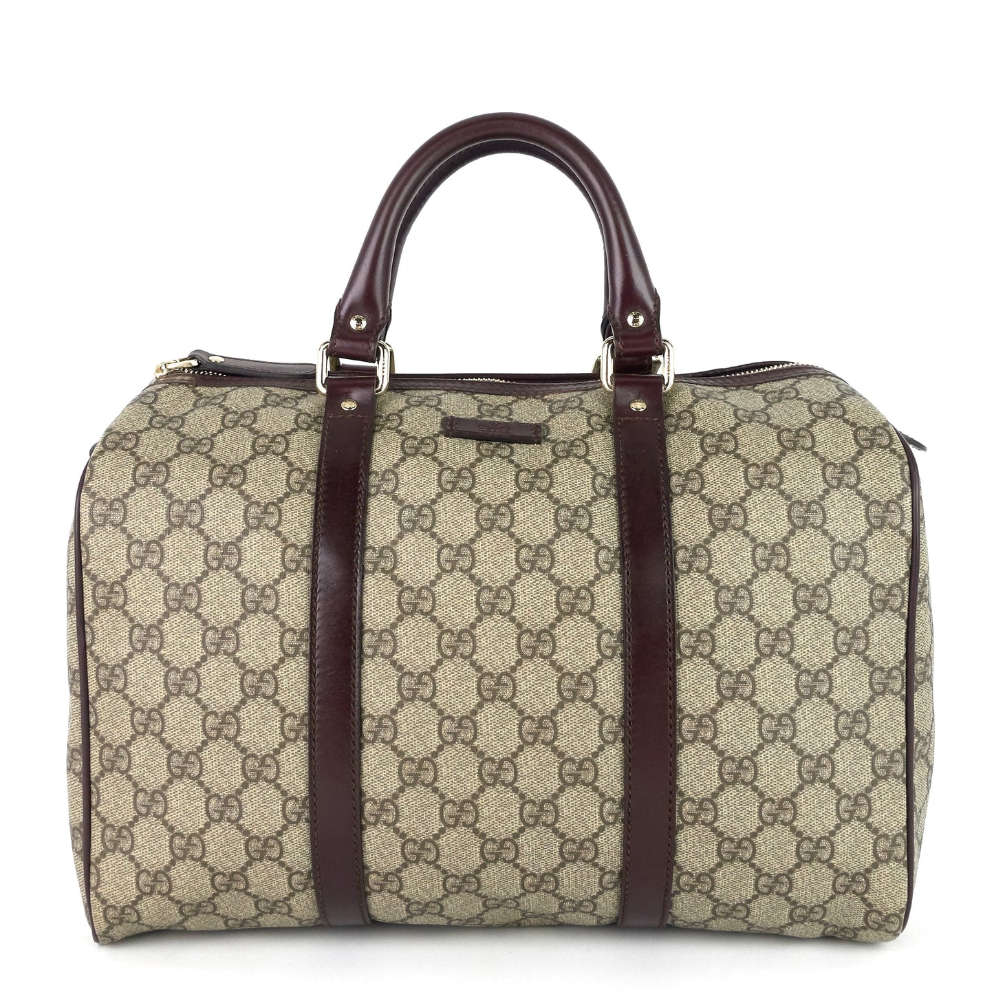 Gucci Joy Supreme Coated Boston Bag Canvas Monogram Travel Bag