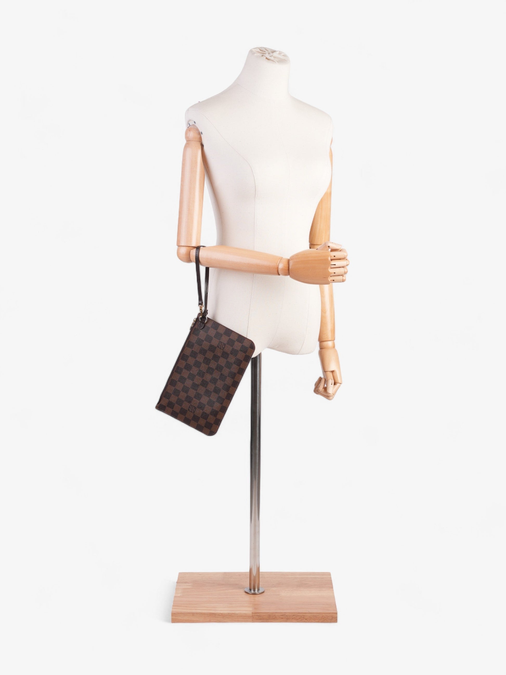 Louis Vuitton Neverful Pochette Ebene Coated Damier Canvas Coated Canvas Apparel Canvas 1