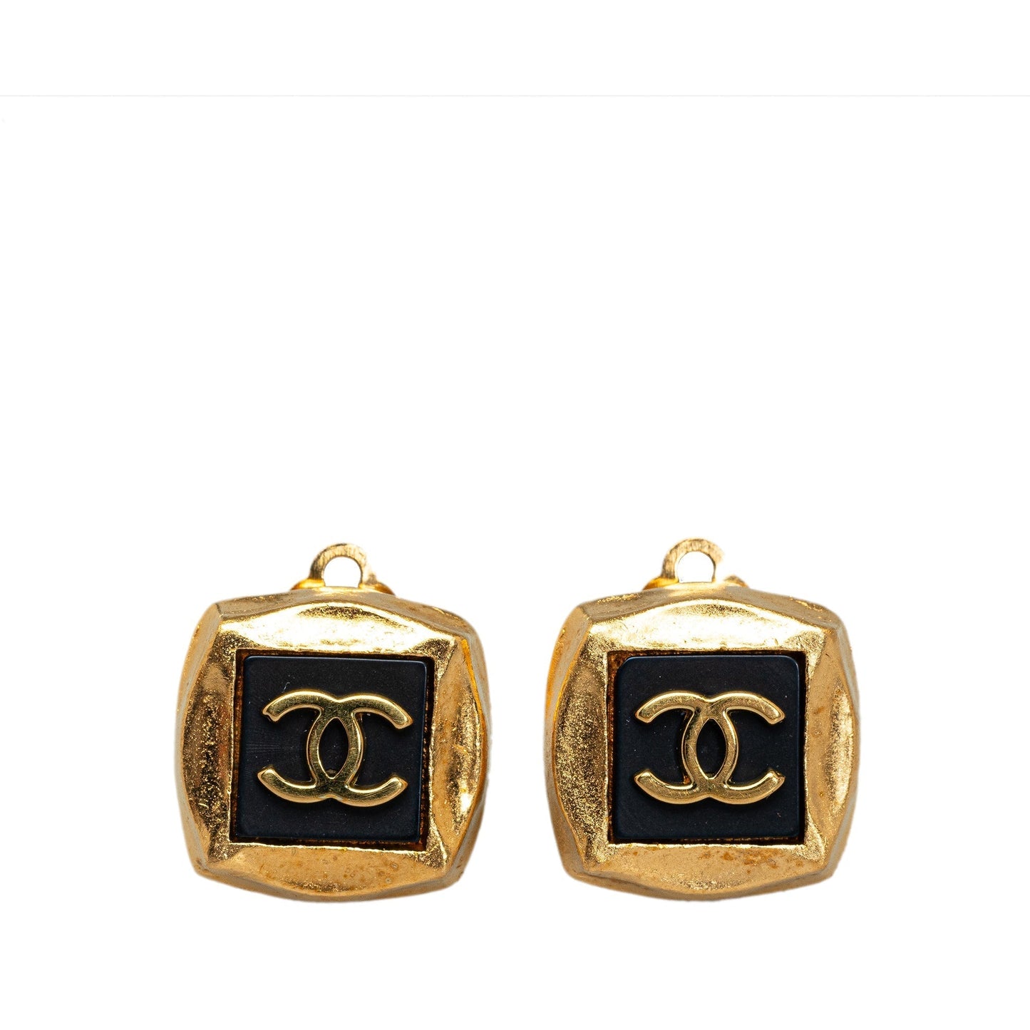 CHANEL Square CC Clip On Earrings Costume Earrings