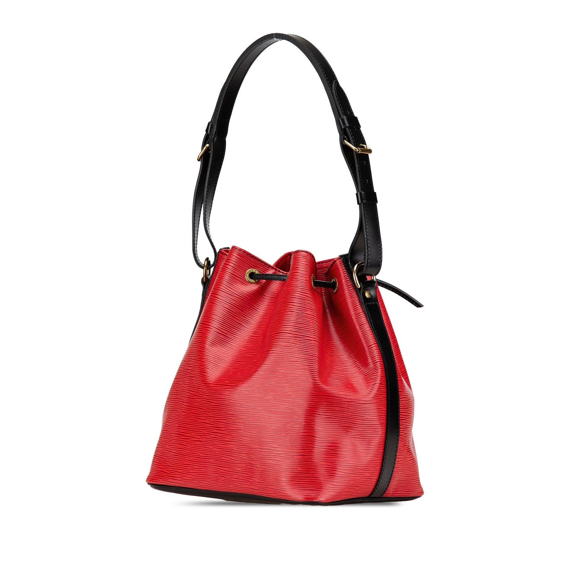Red Louis Vuitton Epi Petit Bicolor Noe Bucket Bag
