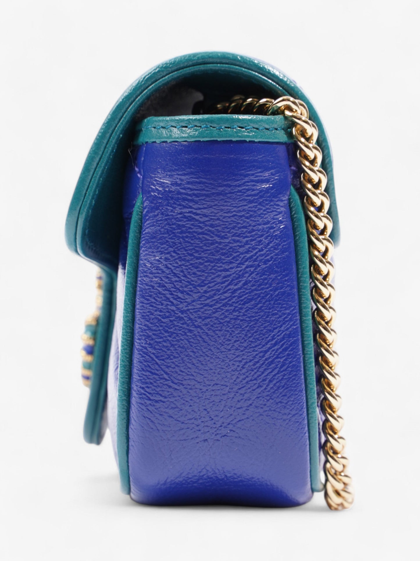 Gucci Marmont Green Super Mini Crossbody Bag Leather Matelasse