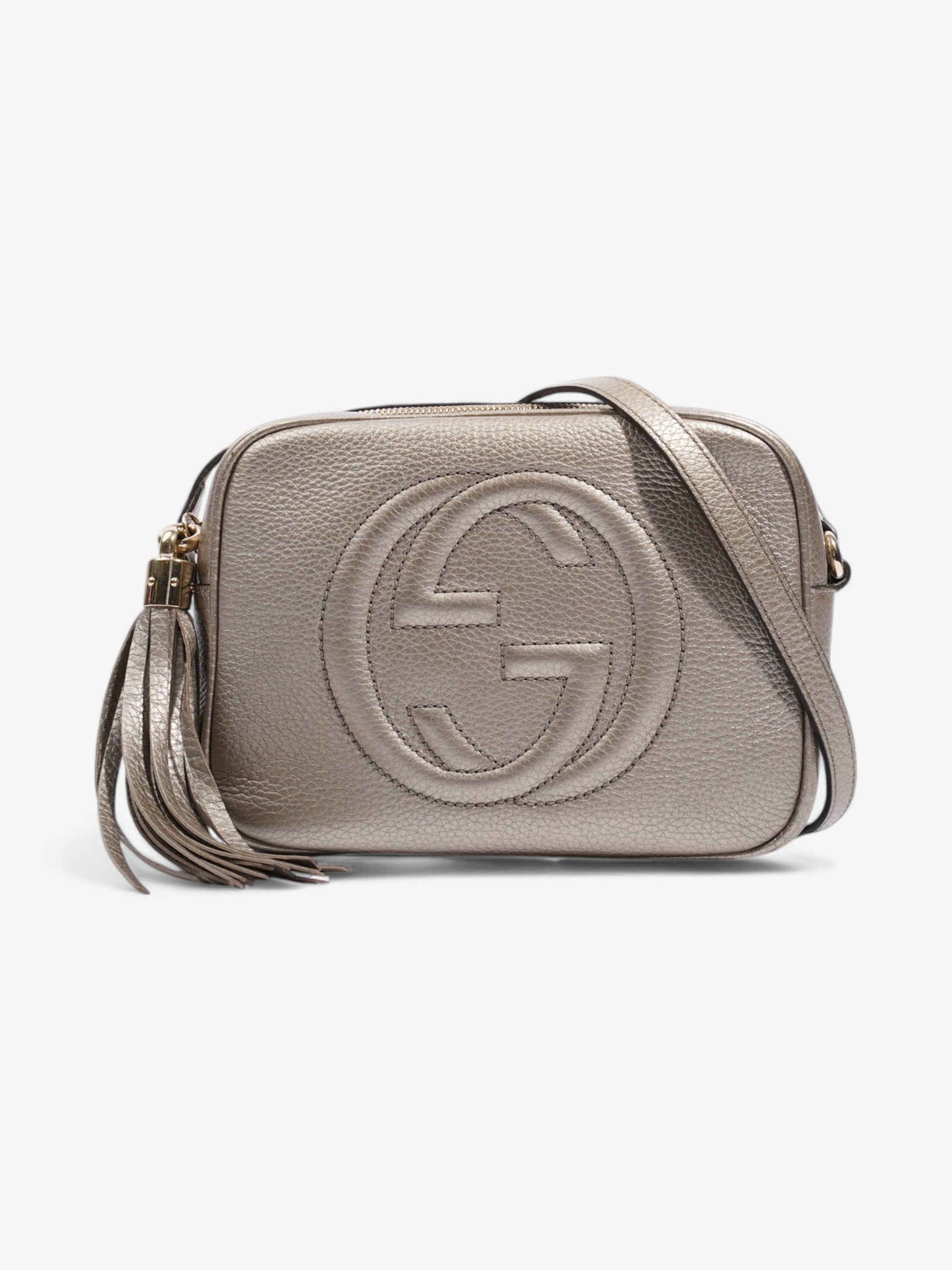Gucci Soho Disco Bag Golden Calfskin Small Leather Beige Crossbody Bag
