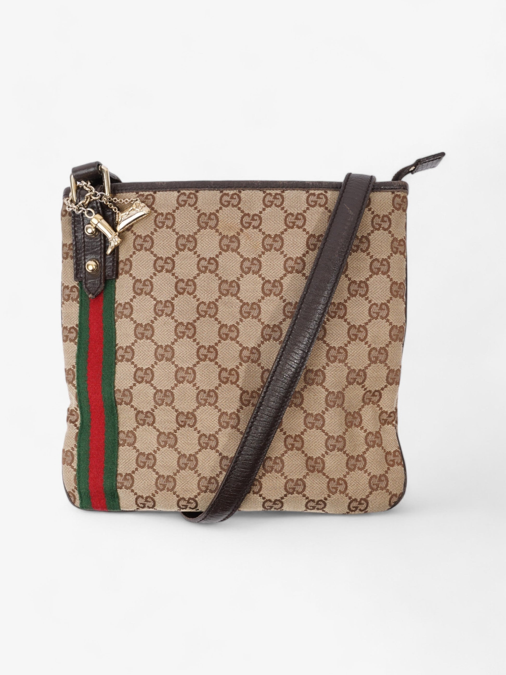 Gucci Sherry Line Supreme Crossbody Bag Canvas Red