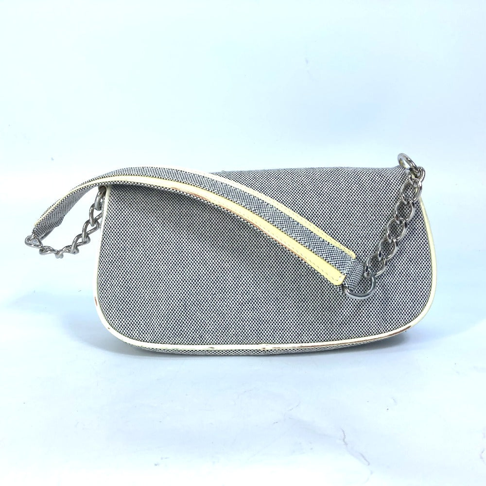 Chanel type No.5 CC Camellia COCO Mark Gray Canvas Shoulder Bag