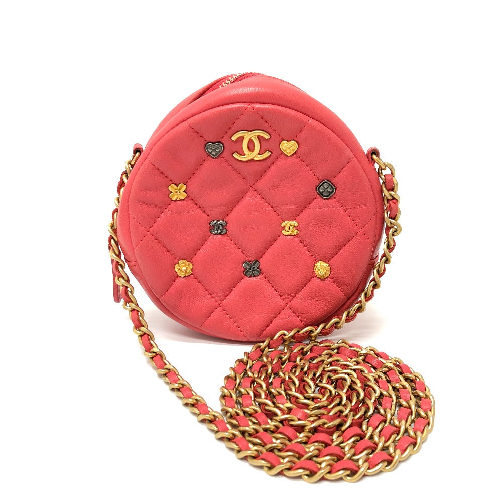 Chanel lambskin type CC COCO Mark Matelasse Pink Shoulder Bag