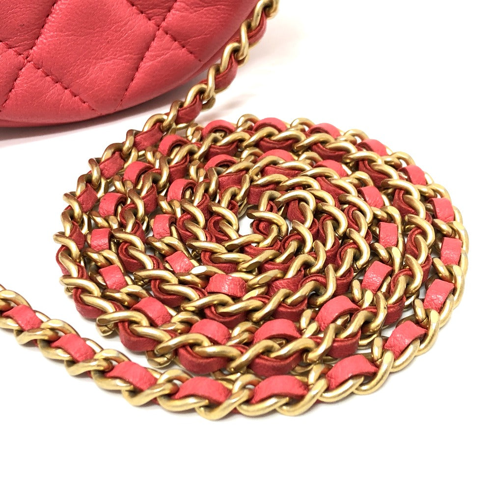 Chanel lambskin type CC COCO Mark Matelasse Pink Shoulder Bag