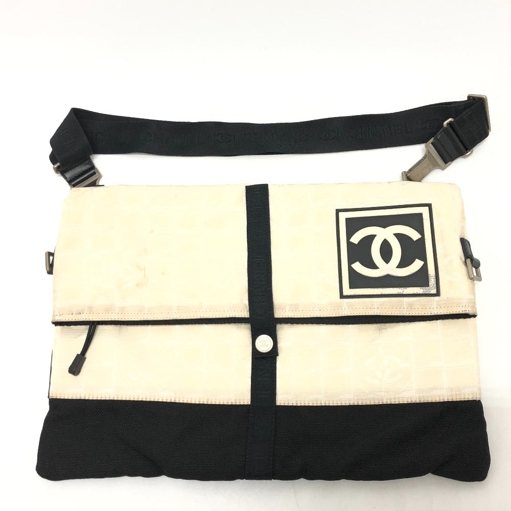 Chanel CC COCO Mark New line White Canvas Travel Bag