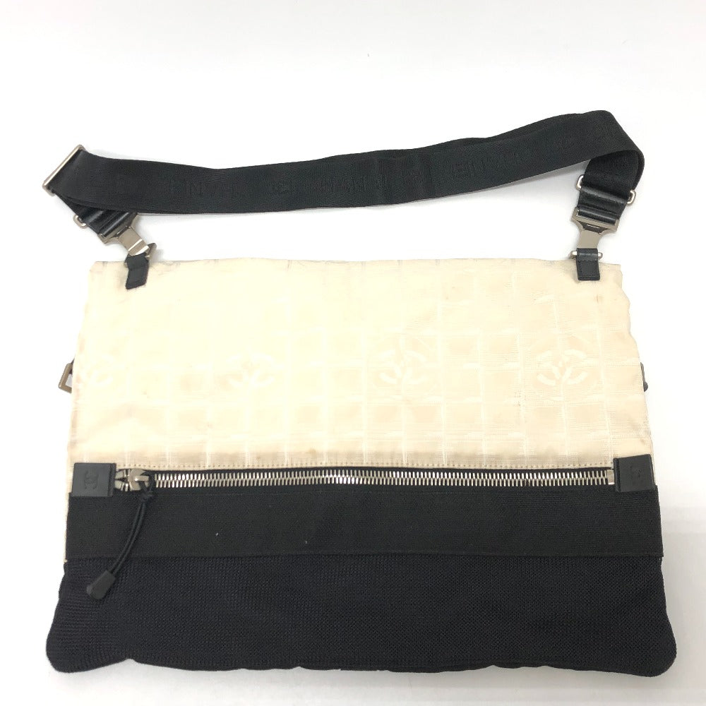 Chanel CC COCO Mark New line White Canvas Travel Bag