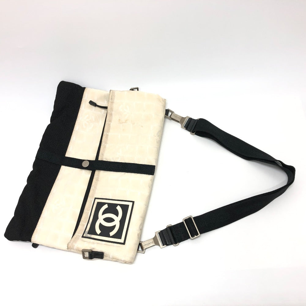 Chanel CC COCO Mark New line White Canvas Travel Bag