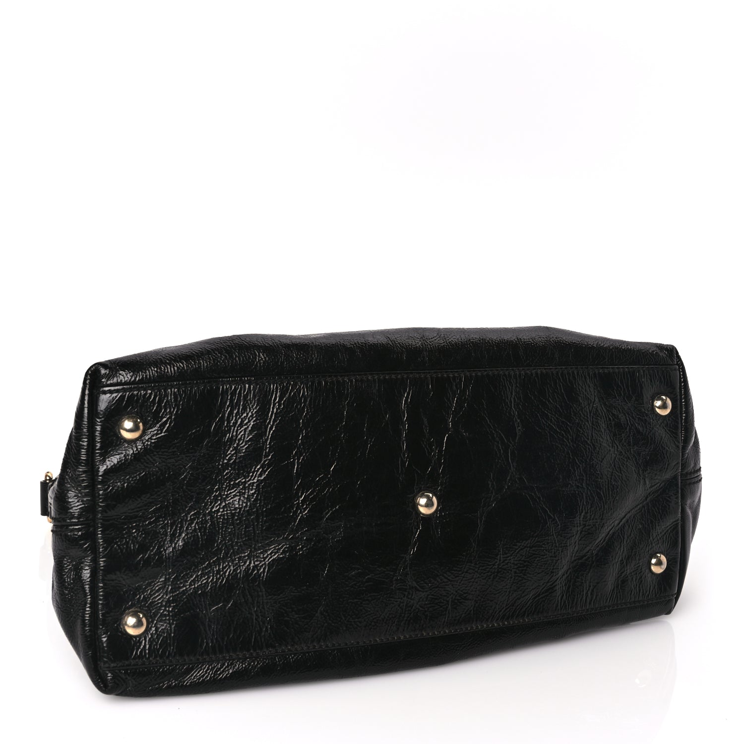 Gucci Vernice Naplack Small Soho Top Handle Satchel Black