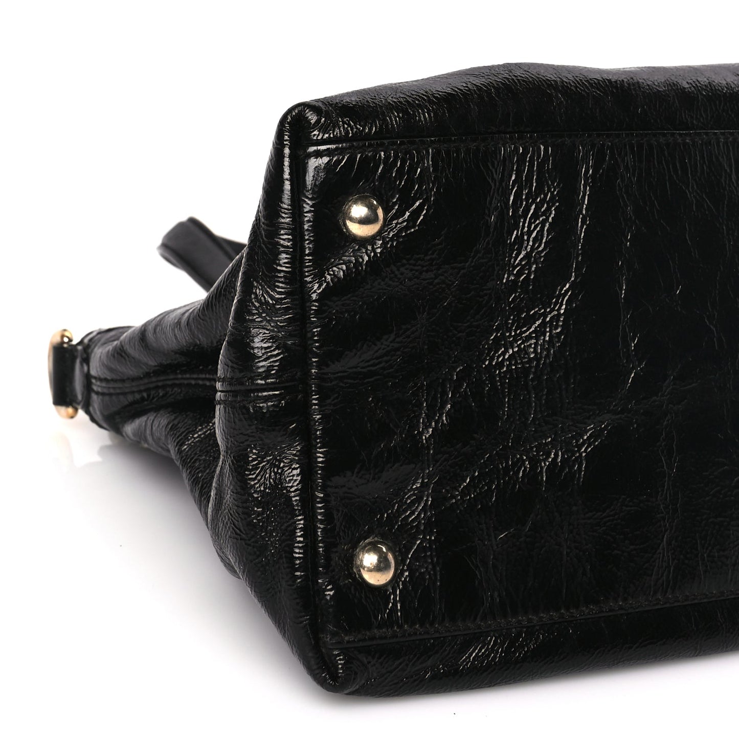 Gucci Vernice Naplack Small Soho Top Handle Satchel Black