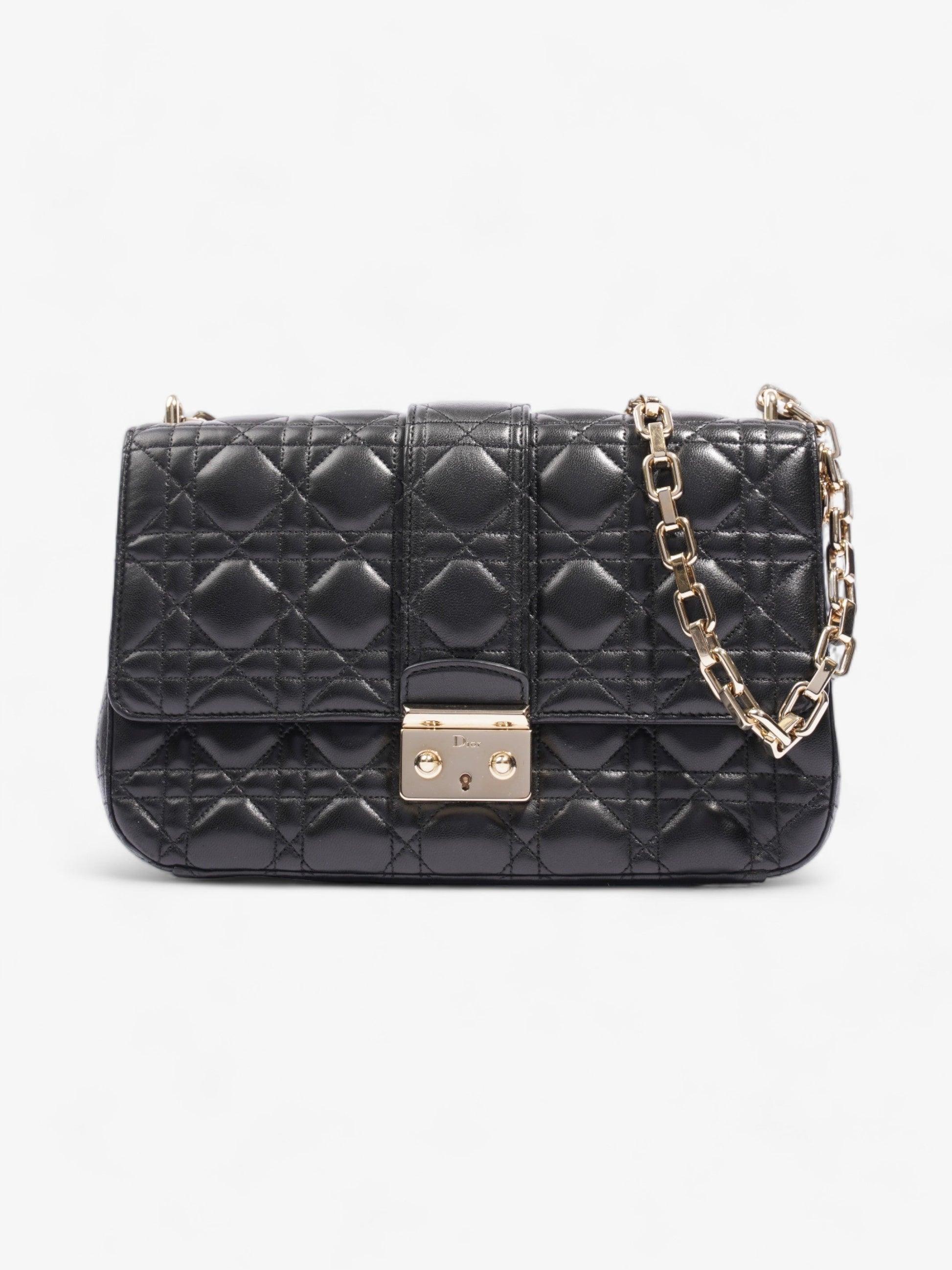 Dior Christian Miss Bag Leather Lambskin Black Shoulder Bag