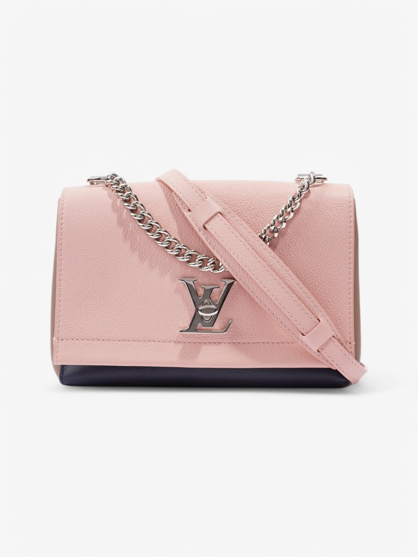 Louis Vuitton Lockme ll BB Leather Pink Navy Handbag
