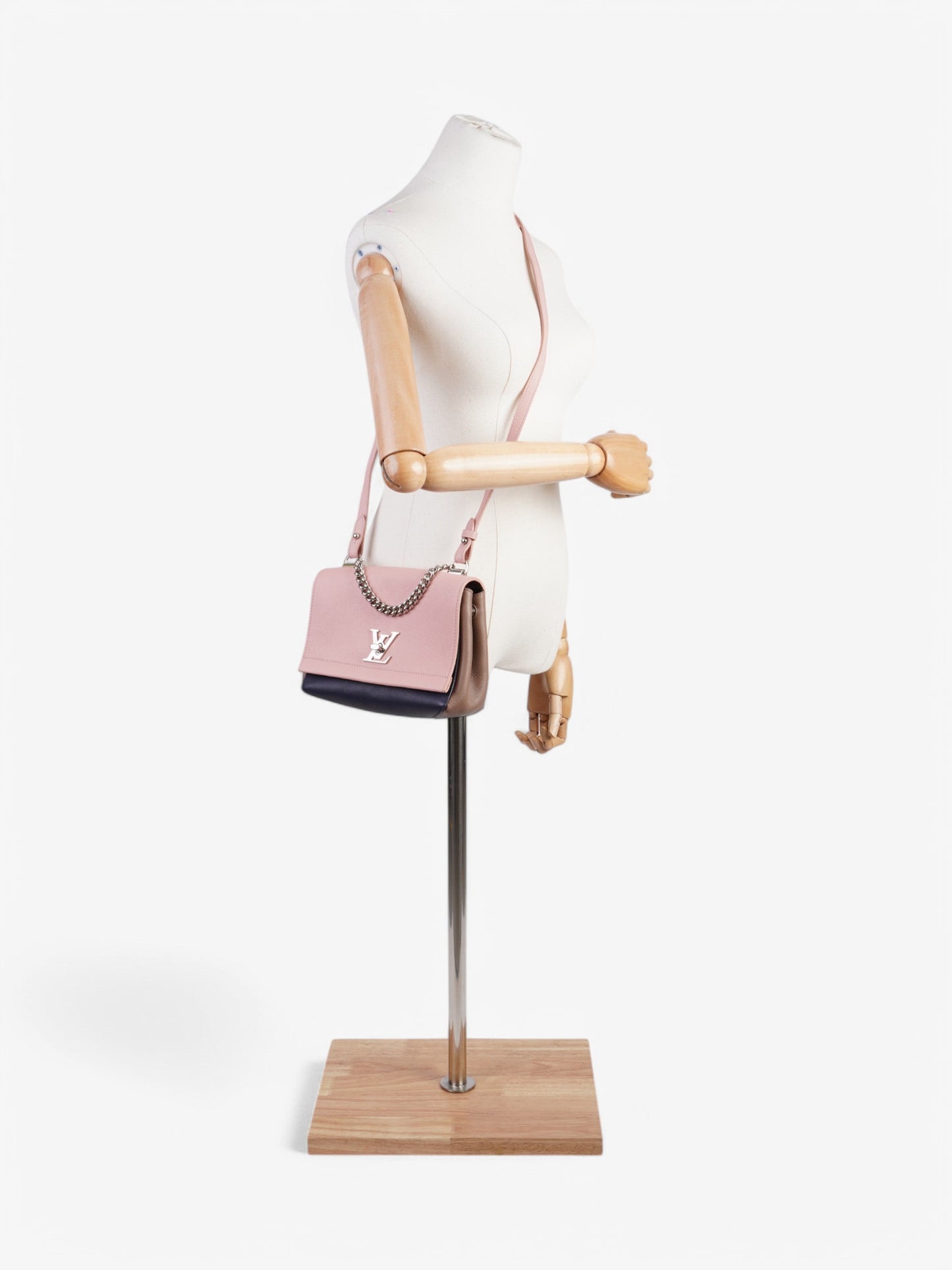 Louis Vuitton Lockme ll BB Leather Pink Navy Handbag