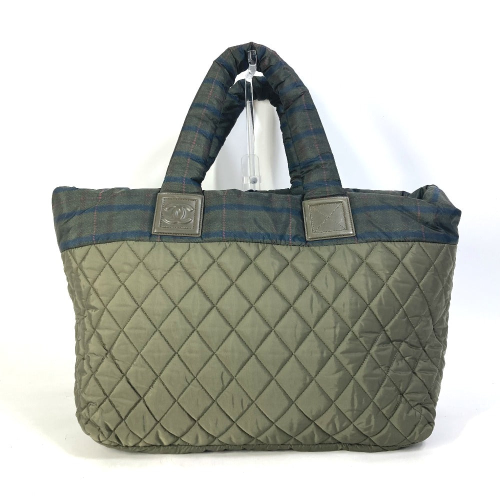 Chanel Nylon khaki quilted shawl Cococoon Scarf