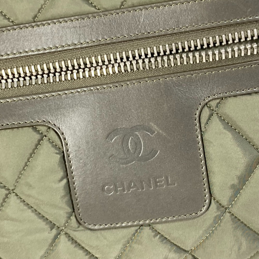 Chanel Nylon khaki quilted shawl Cococoon Scarf