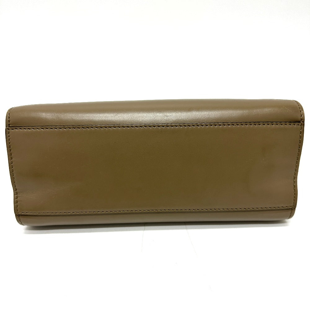 Gucci Bamboo Faux Pearl Leather Brown Handbag