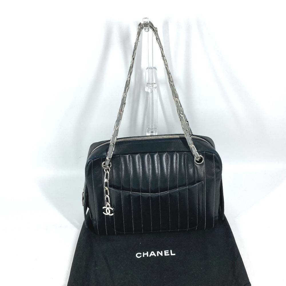 Chanel Mademoiselle Black Leather Shoulder Bag