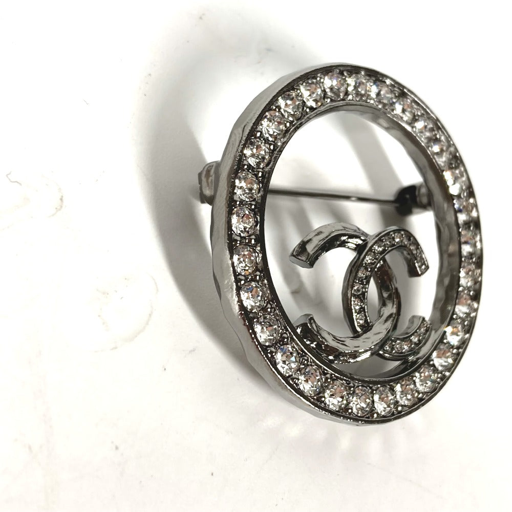 Chanel Brooch stone Silver Handbag