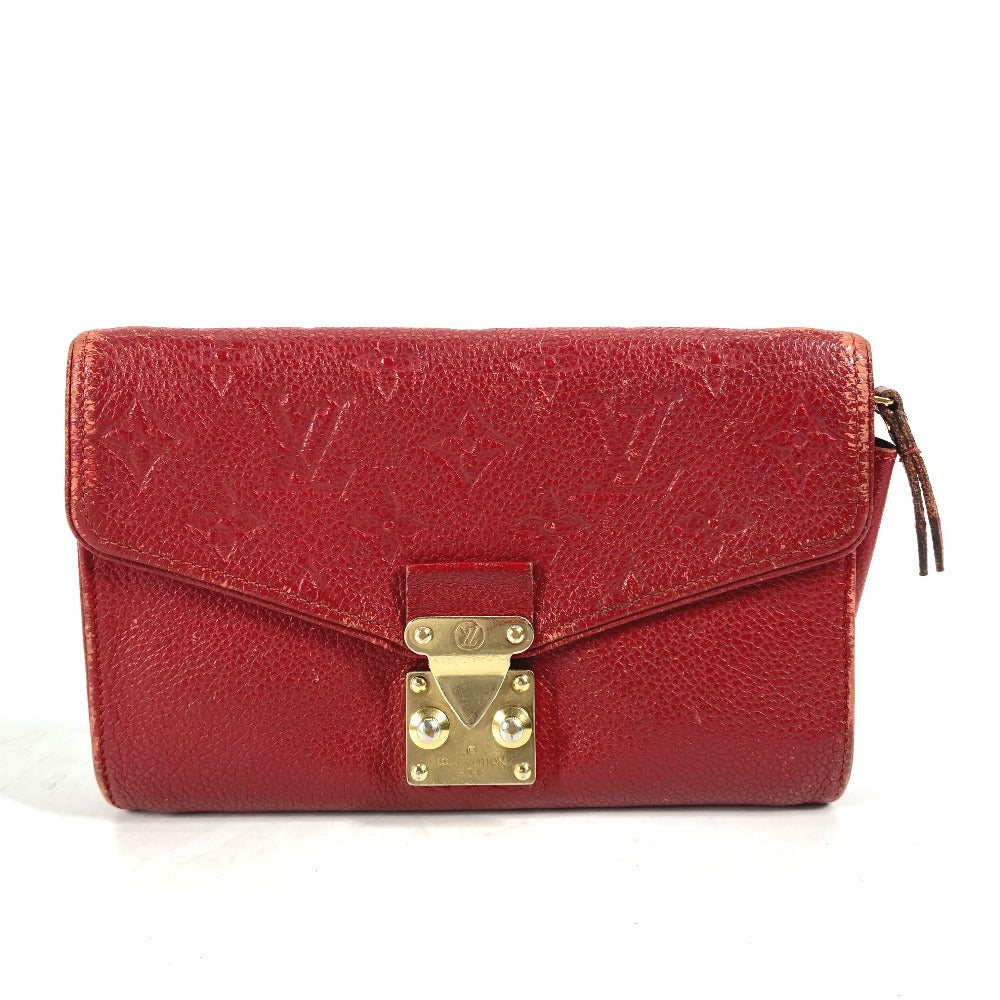 Louis Vuitton Long Purse M60640 Ann Platt Monogram Leather Red Wallet Case