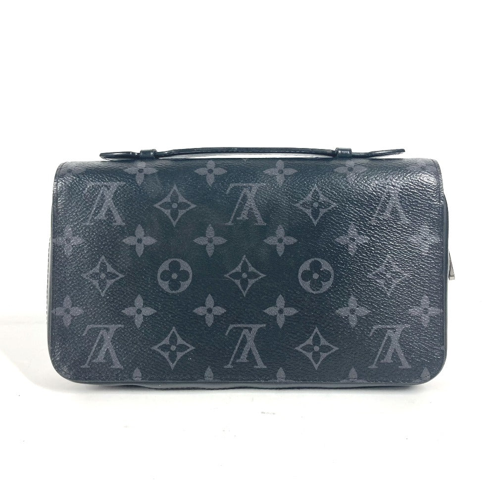 Louis Vuitton Long Purse M61698 Eclipse Monogram Canvas Black Wallet Case Ot 25